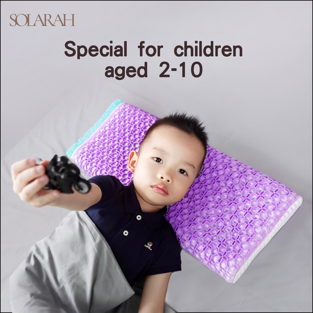 TPE Kids Pillow – Breathable, Adjustable Comfort for 2‑10 Year Olds
