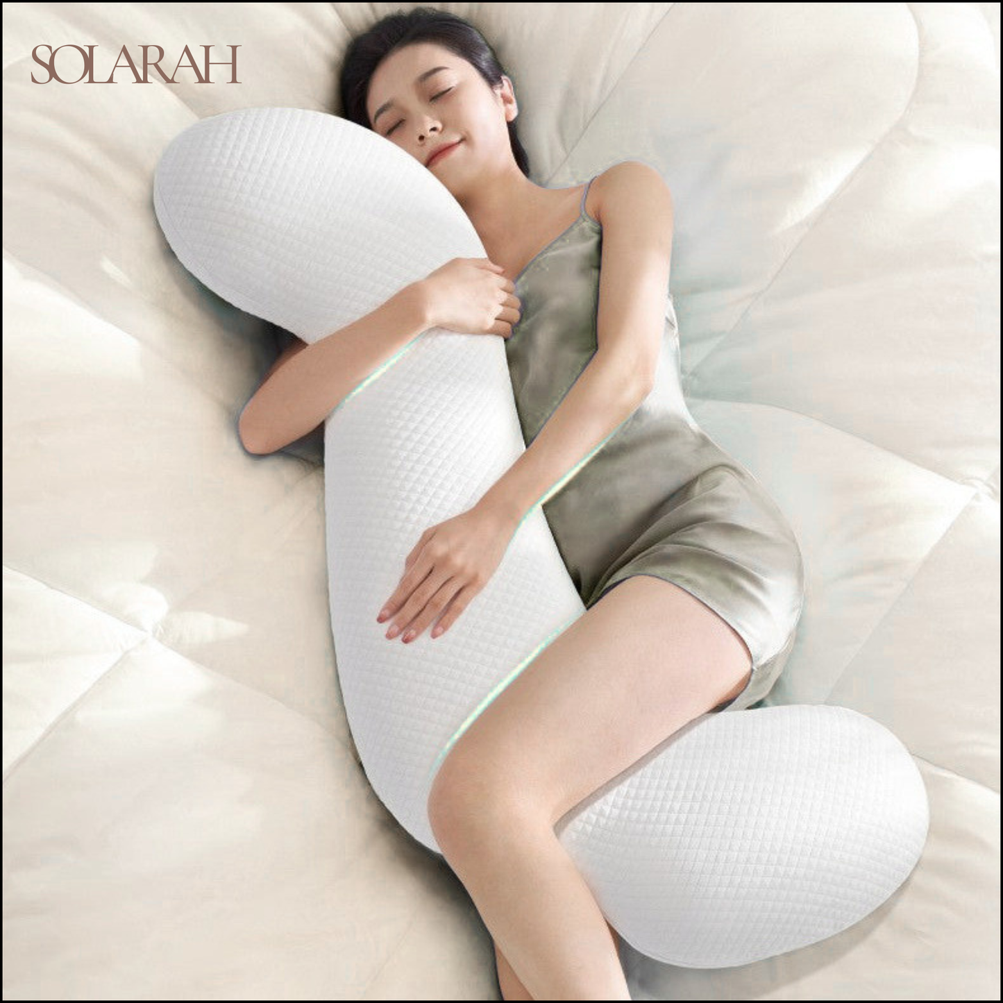 Long Body Pillow for Side Sleeping – Memory Foam Leg Hugging Pillow, Washable Cover (Adult Unisex)